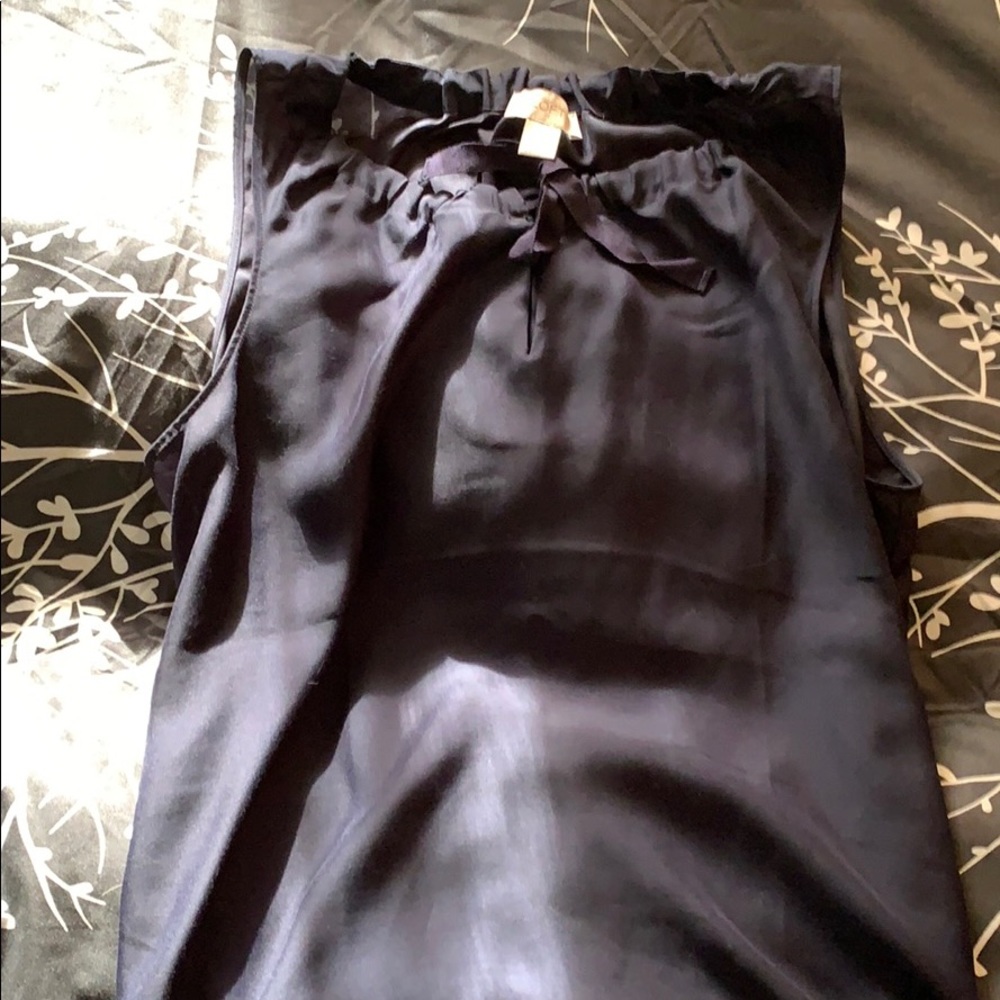 Navy sleeveless blouse